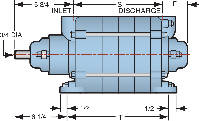 240 • 280 Dimensions | Pump Only Side View