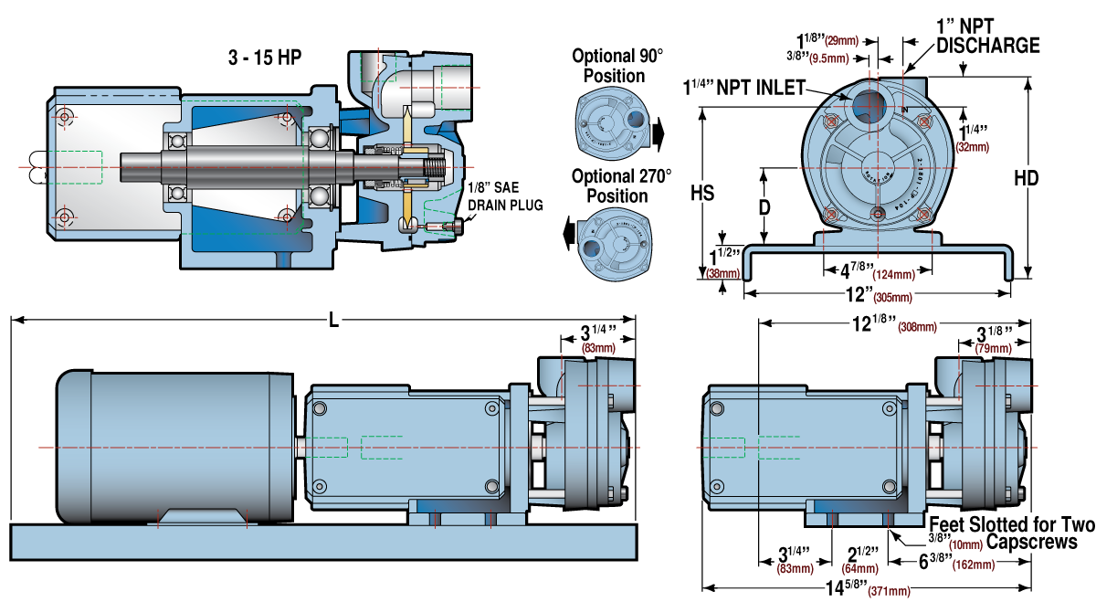 P15 Bearing Frame Dimensions