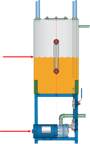 Water Tank with 207 to 208 degree water.