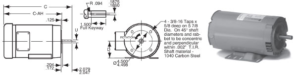 3 Phase - 4 POLE 1750 / 1450 RPM